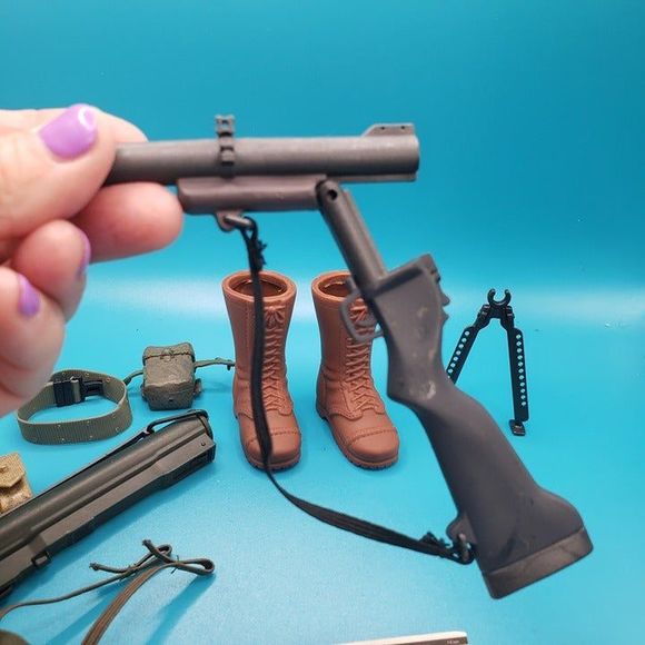Lot of G I Joe Action Figure War Accessories Boots Gun Battle Gear Army Weapons - Picture 7 of 11
